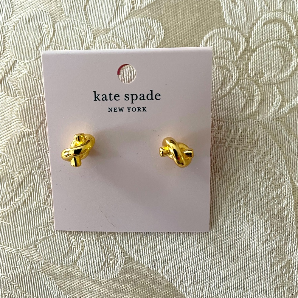 Kate Spade gold knot earrings